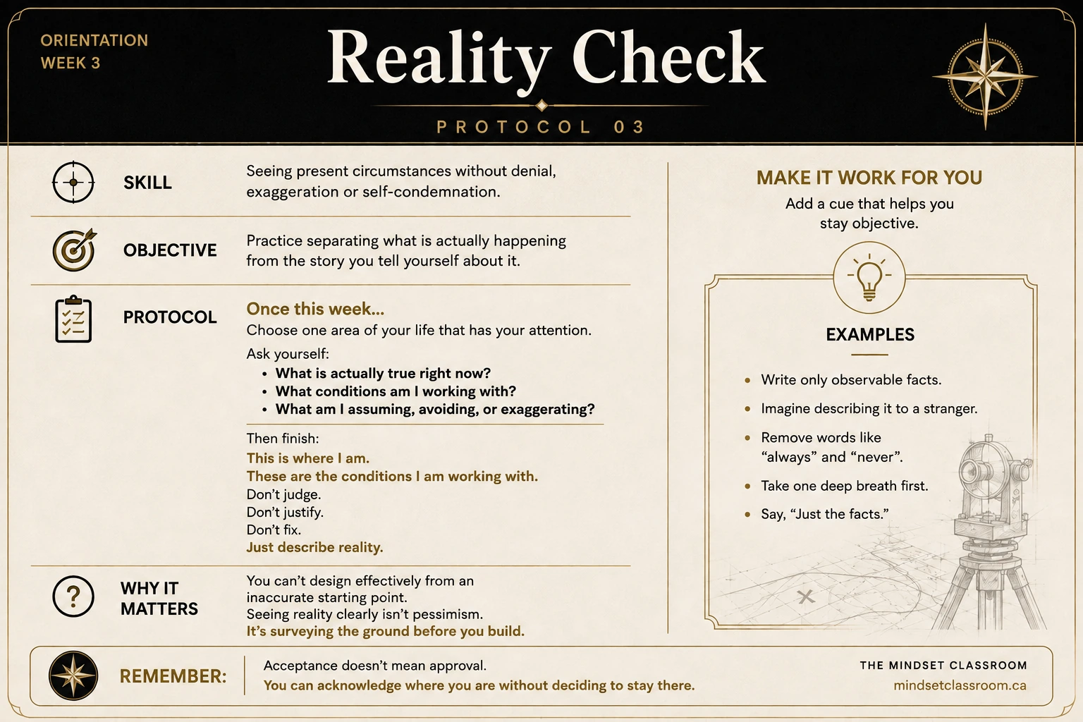Reality Check Protocol card