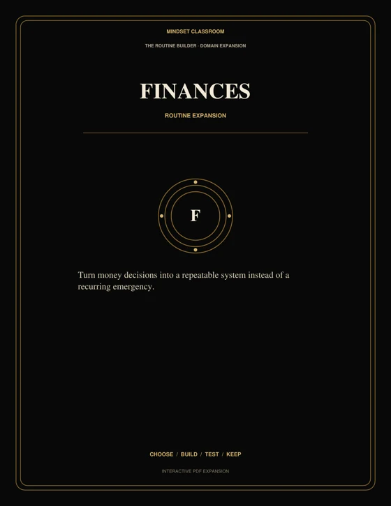 Finances Routine Expansion cover